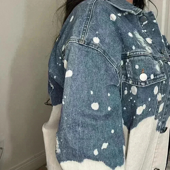 BiBi Distressed Denim Jacket | Size Small - Picture 5 of 6